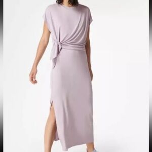 Sweaty Betty Mellow Midi Dress in Clematispurple size 0
